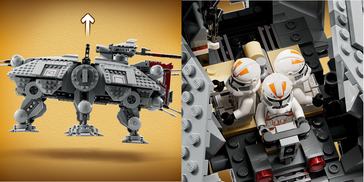 LEGO Star Wars AT-TE 75337 Walking Machine, висувна ручка, кабіна, що відкривається