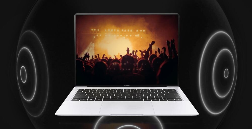 Laptop HUAWEI MateBook X Pro ekran wydajność grafika karta procesor taktowanie pojemność bateria ładowanie pamięć ram rom wyświetlacz rozdzielczość kamerka system klawiatura porty