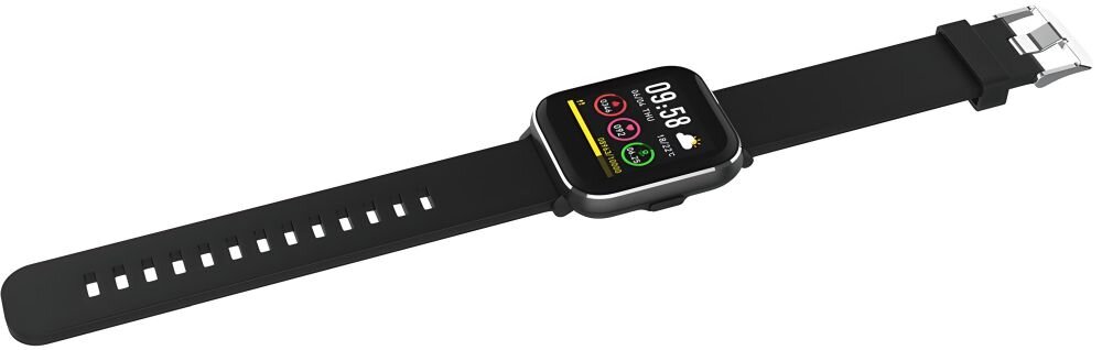 Smartwatch AIWA SW-100  ekran bateria czujniki zdrowie sport pasek ładowanie pojemność rozdzielczość łączność sterowanie krew puls rozmowy smartfon aplikacja 