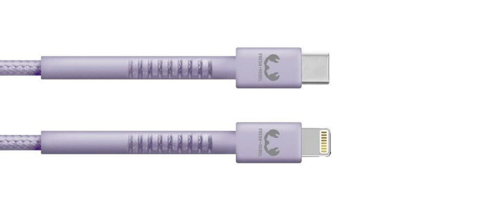 Kabel USB-C - Lightning FRESH N REBEL Dreamy Lilac Fioletowy 2 m ładowanie wzmocnienie 