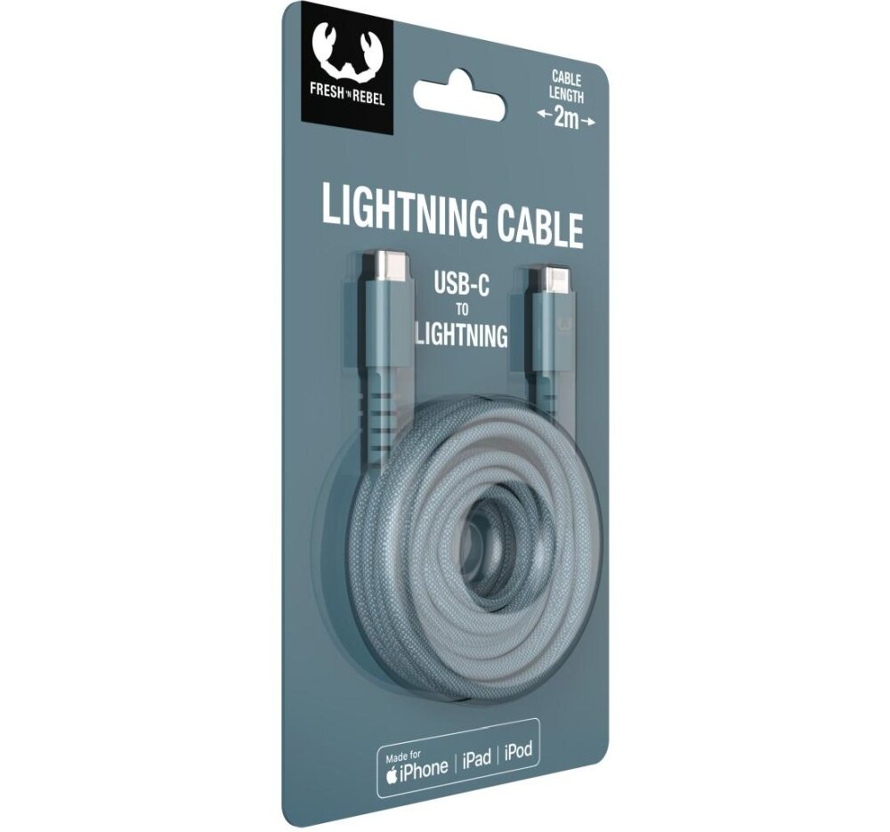 Kabel USB-C - Lightning FRESH N REBEL Dreamy Lilac Fioletowy 2 m ładowanie wzmocnienie