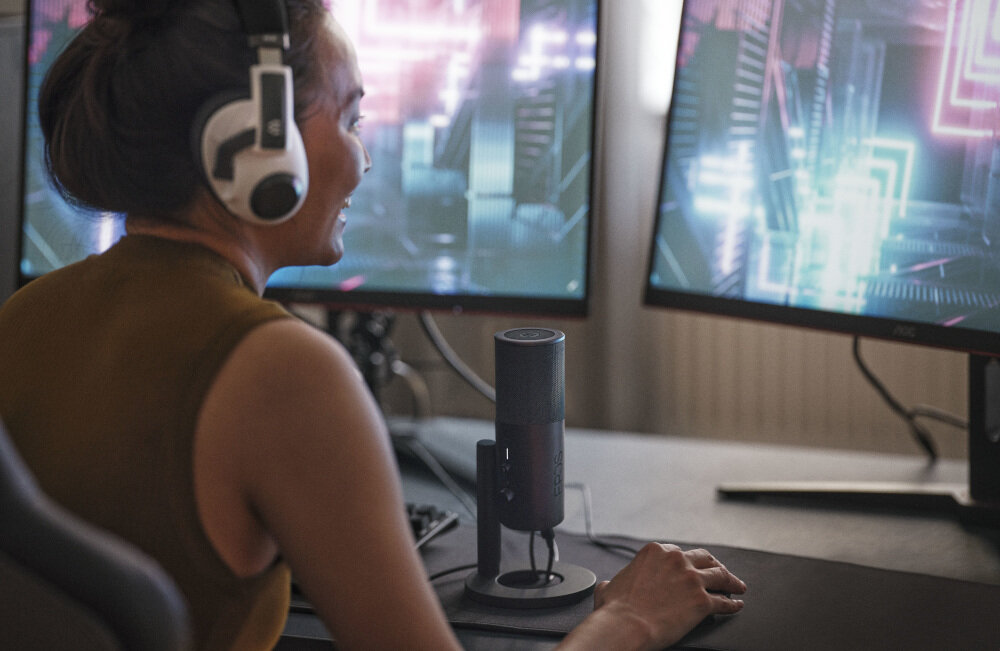 Mikrofon SENNHEISER EPOS B20 Szary pokrętła głośność wzmocnienia wyciszenia gniazdo słuchawkowe