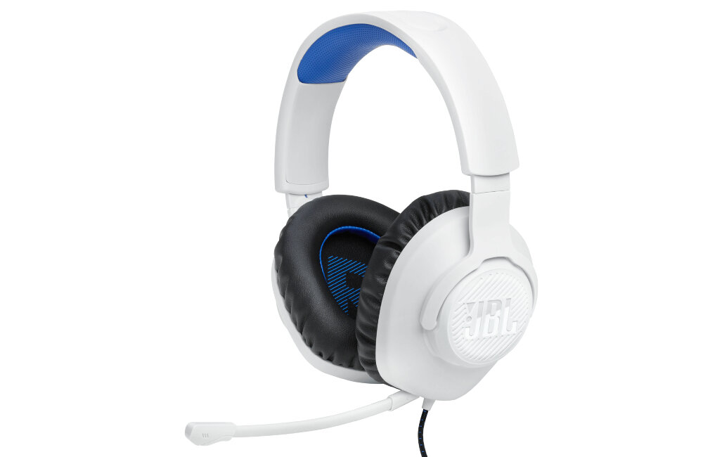 Słuchawki JBL Quantum 100P dźwięk moc łączność szumy redukcja szumów hałas głośność zakres częstotliwość waga zasilanie ładowanie złącze port wtyczka działanie etui smartfon sterowanie wygoda muzyka