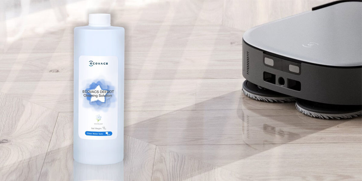 Płyn czyszczący ECOVACS D-SO01-0019 do Deebot X1/T10/T20 Omni 1 L  do robotów, higiena, świeżość, hiacyntowiec