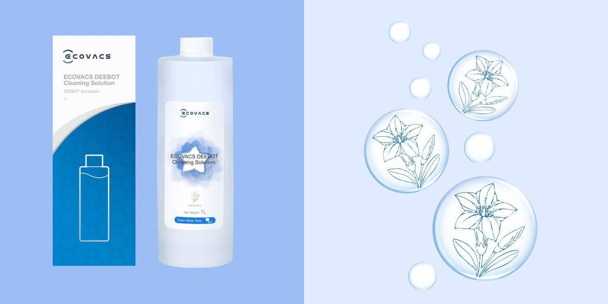 Płyn czyszczący ECOVACS D-SO01-0019 do Deebot X1/T10/T20 Omni 1 L  kompatybilność z Deebot X1 OMNI TURBO T10 PLUS T20 OMNI