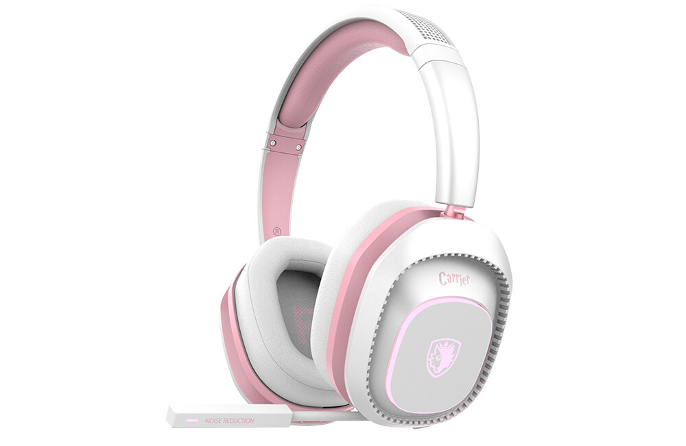 Słuchawki SADES Carrier waga lekkość komfort konstrukcja podświetlenie przetworniki bezprzewodowa i przewodowa łączność mikrofon nauszniki pałąk