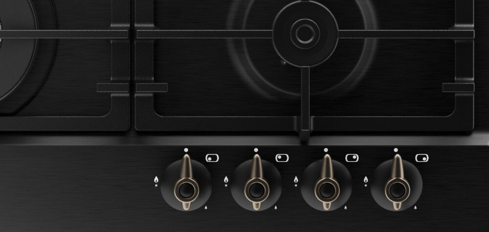 TEKA-GZC-95320-XBC-BK gaz palnik pokrętło zapalacz płomień