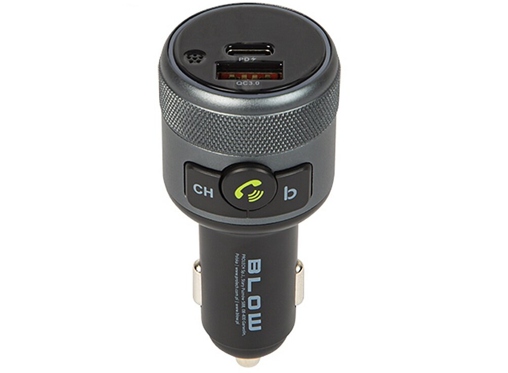 Transmiter FM BLOW 74-167 Power Delivery 3.0 i QUICK CHARGE 3.0 Wbudowany mikrofon Bluetooth wzmocnienie basów bezpieczeństwoBrak opóźnień brak szumów