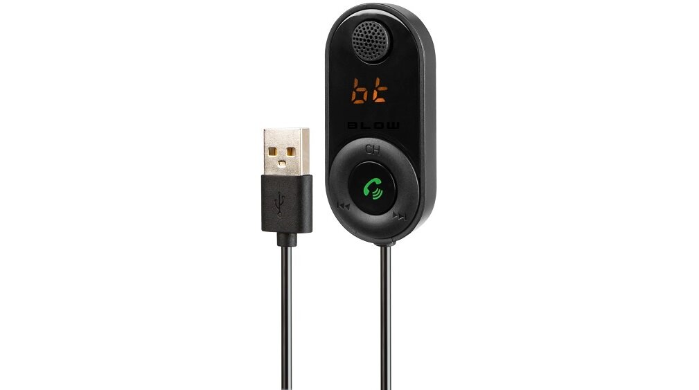 Transmiter FM BLOW 74-161 Zestaw głośnomówiący Zasilanie wysoka jakość odtwarzanie muzyki Bluetooth Zestaw głośnomówiący sterowanie łatwa obsługa