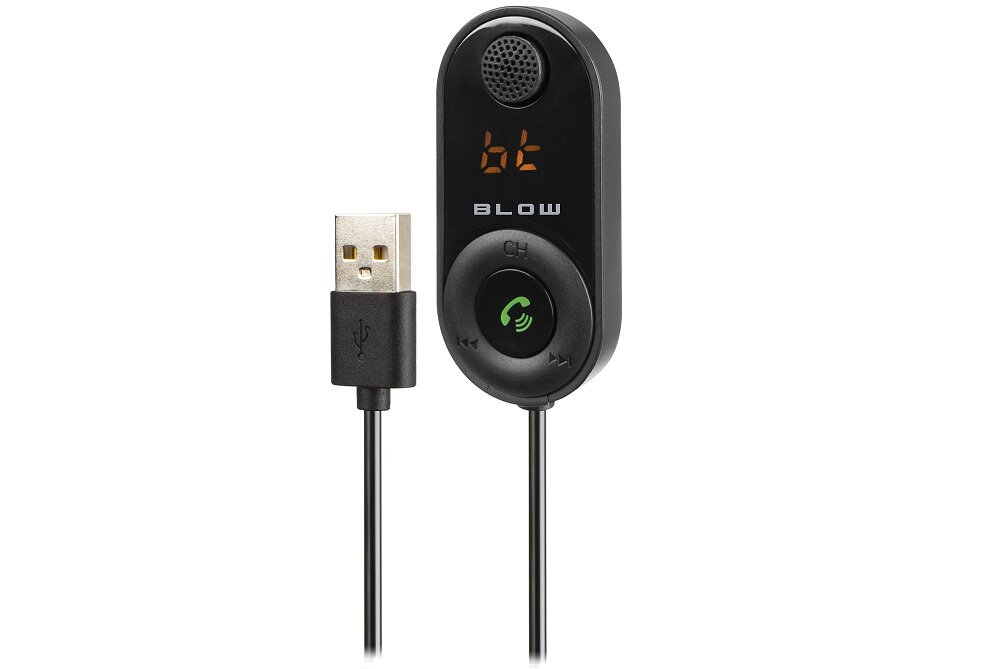 Transmiter FM BLOW 74-161 Zestaw głośnomówiący Zasilanie wysoka jakość odtwarzanie muzyki Bluetooth Zestaw głośnomówiący sterowanie łatwa obsługa