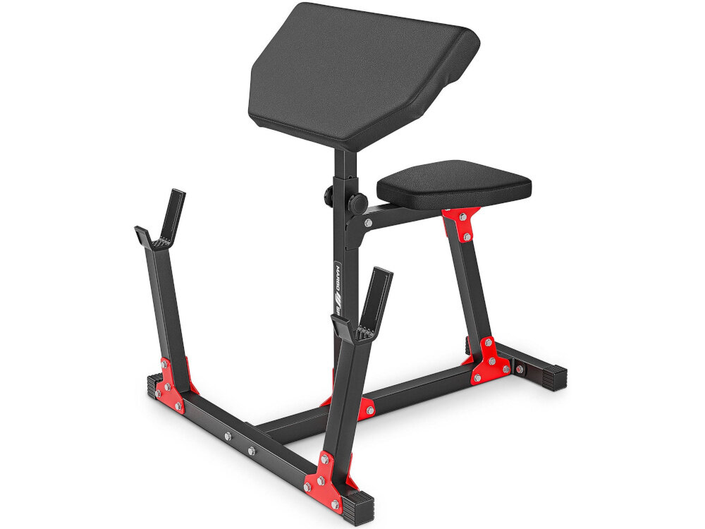 Ławka do ćwiczeń MARBO SPORT MH-L105 precyzyjne wykonywanie cwiczen chwyt mlotkowy wymiary 80 x 79 x 82-102 cm