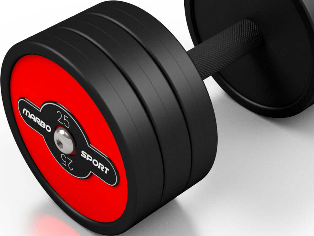 Hantla MARBO SPORT MW-HSG25-K5 (25 kg) gumowa obudowa