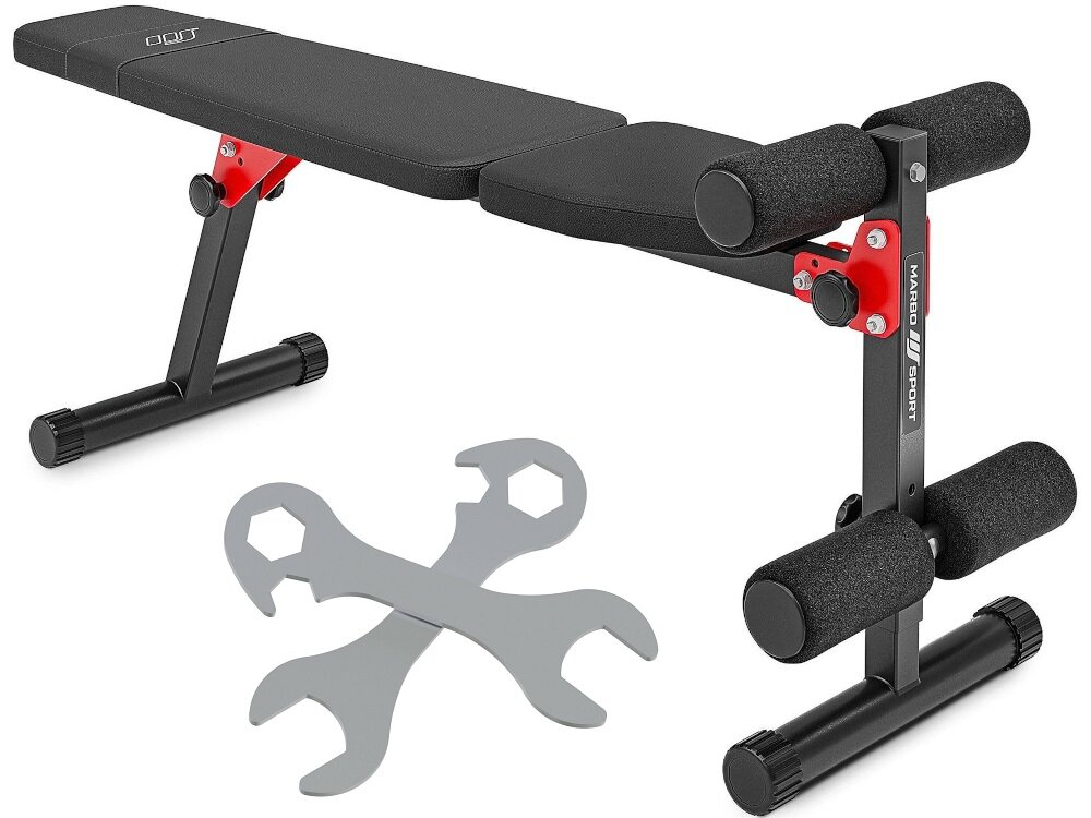 Ławka do ćwiczeń MARBO SPORT MH-L104 zestaw klucze montazowe dokumentacja