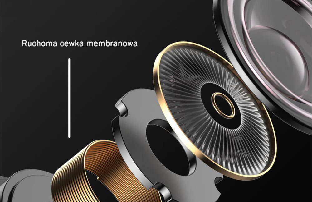 Słuchawki douszne LENOVO LP12 ruchoma cewka membranowa doskonałość bez zniekształceń