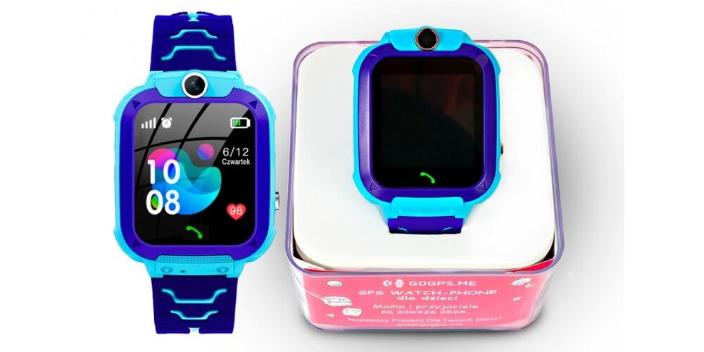 Smartwatch GOGPS K16S ekran bateria czujniki zdrowie sport pasek ładowanie pojemność rozdzielczość łączność sterowanie krew puls rozmowy smartfon aplikacja