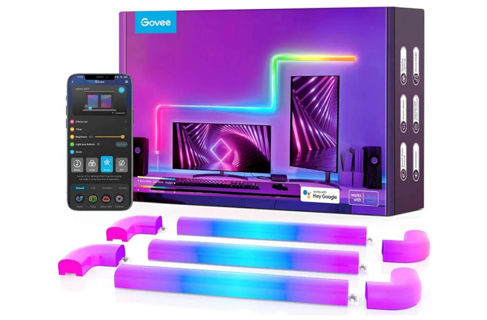 GOVEE lampa led belki świetlne poziom pion wielokolorowe oświetlenie monitor telewizor