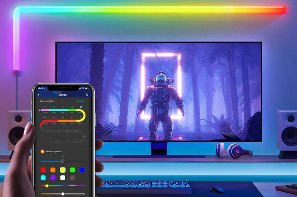 GOVEE lampka dom inteligentna technologia home app kolory efekty tryb muzyczny