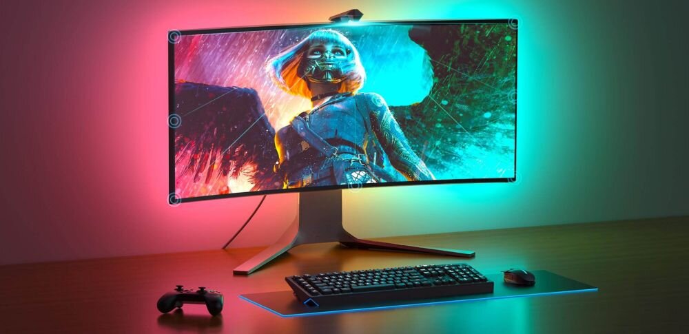 Taśma LED GOVEE H604B 1.4 m Wi-Fi/Bluetooth, sceny, muzyka, Alexa, efekty, monitor oklejony od tyłu taśmą led