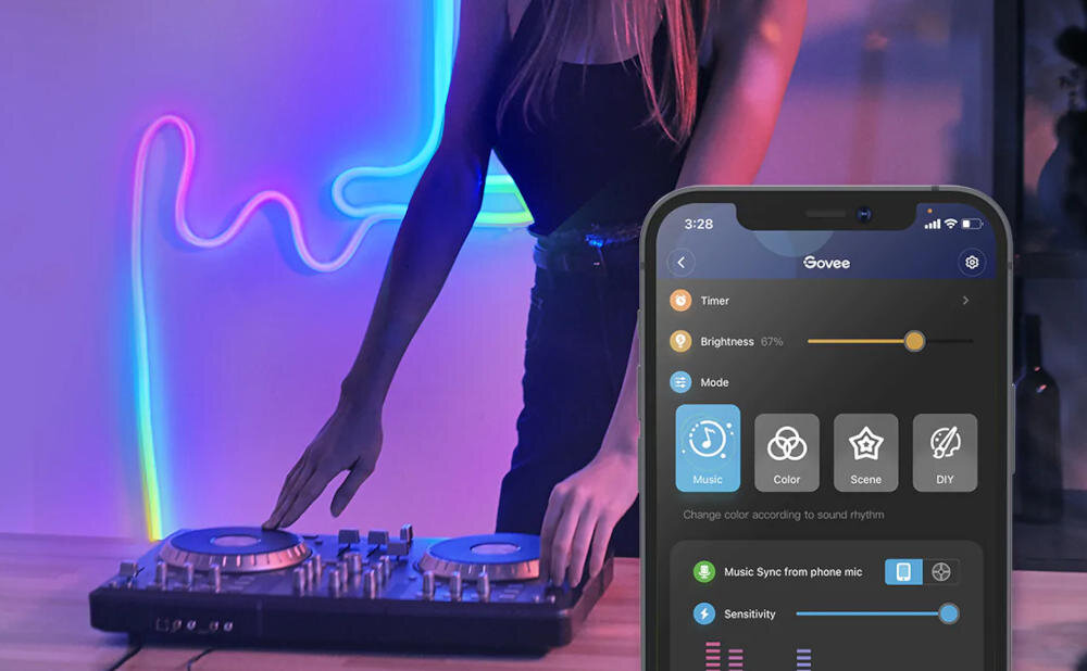 GOVEE koncert muzyka wnętrze tryb muzyczny gra zabawa