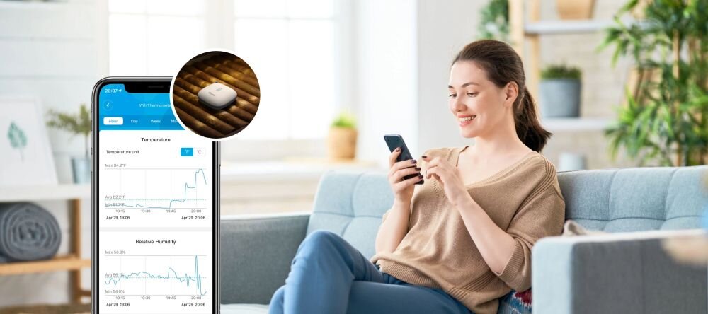 Termometr GOVEE H5075 temperatura, wilgotność, odpowiednie parametry, zdrowe, komfortowo