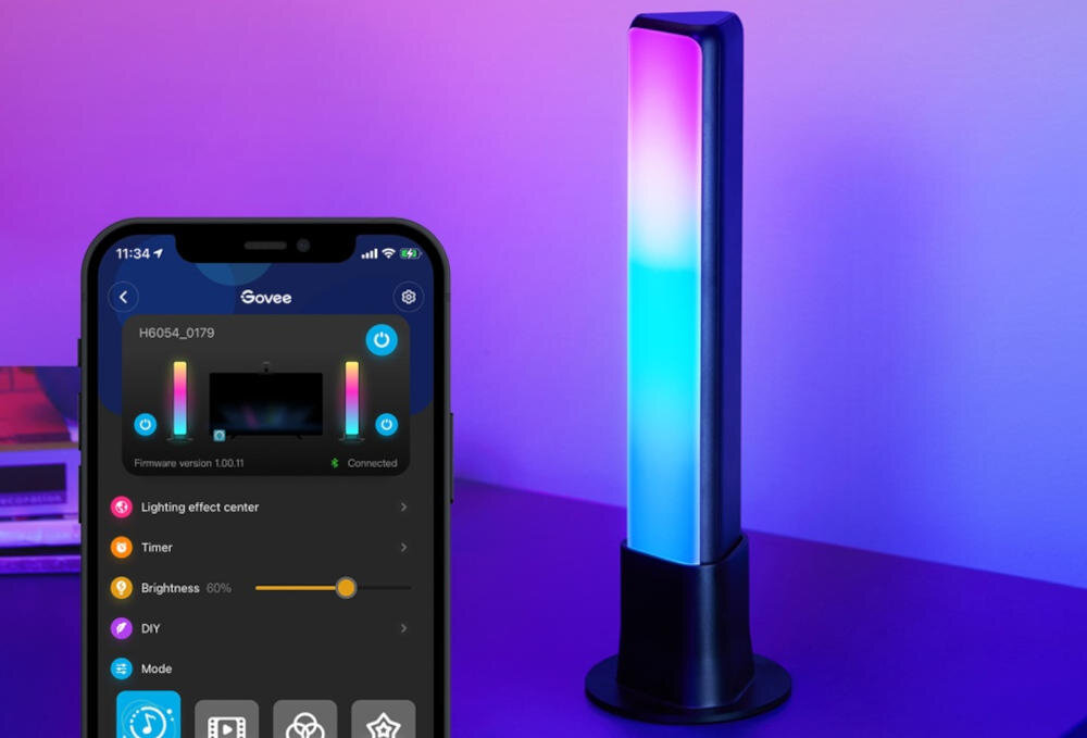 GOVEE lampka dom inteligentna technologia home app kolory efekty tryb muzyczny