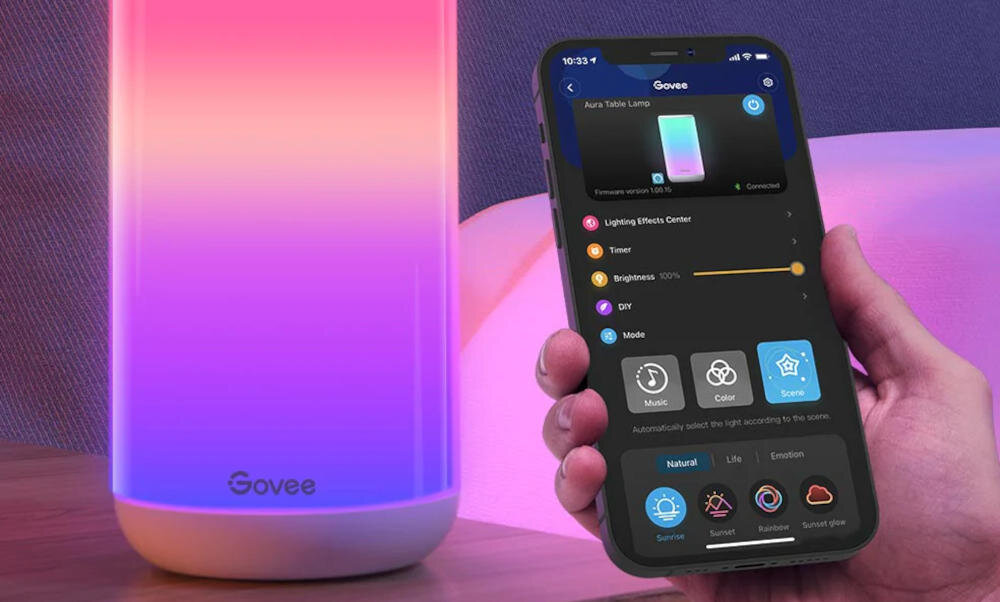 GOVEE lampka dom inteligentna technologia home app kolory efekty tryb muzyczny