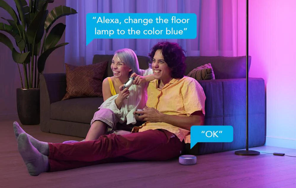 GOVEE lampa aplikacje włączanie wyłączanie jasność kolor alexa google assistant komendy głosowe