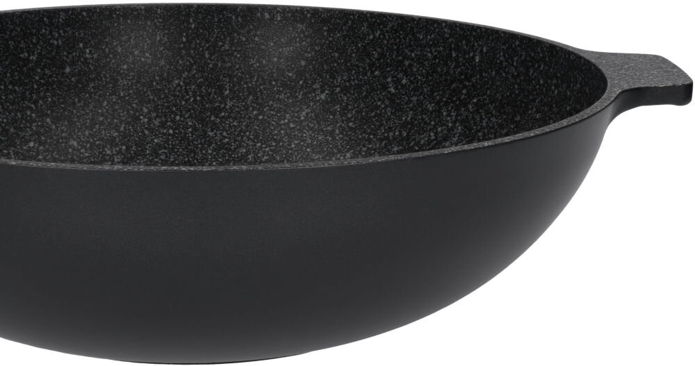 Patelnia wok ZWIEGER Black Stone 32 cm granitowa powłoka odporność na zarysowania trwała intensywne codzienne użytkowanie w kuchni domowej i profesjonalnej jakość funkcjonalność solidność estetyczny wygląd do różnych rodzajów gotowania