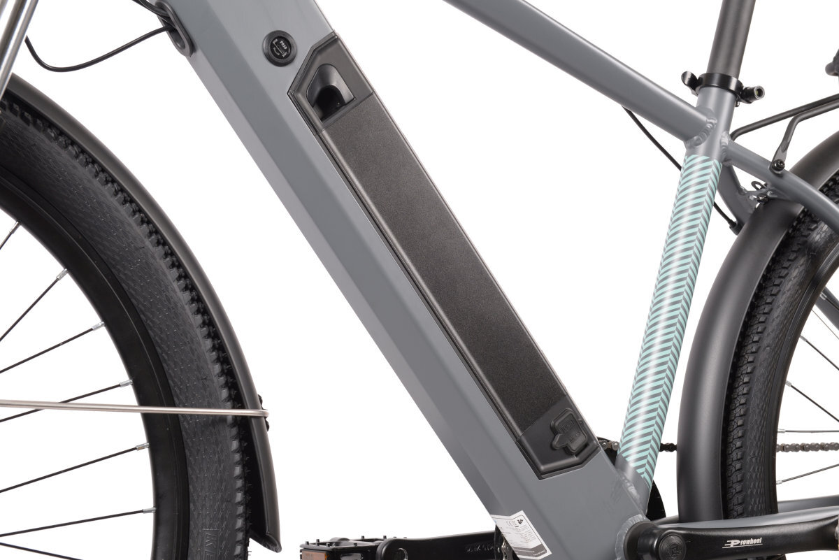 ROWER ELEKTRYCZNY MTB LANCIA YPSYLON GENIO 27.5 SZARY M43 17 bateria ładowanie