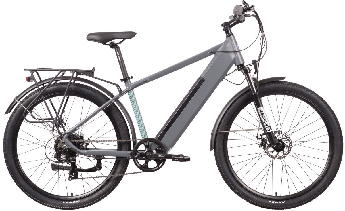 ROWER ELEKTRYCZNY MTB LANCIA YPSYLON GENIO 27.5 SZARY M43 17 jazda klasa rower dzwonek rower elektryczny