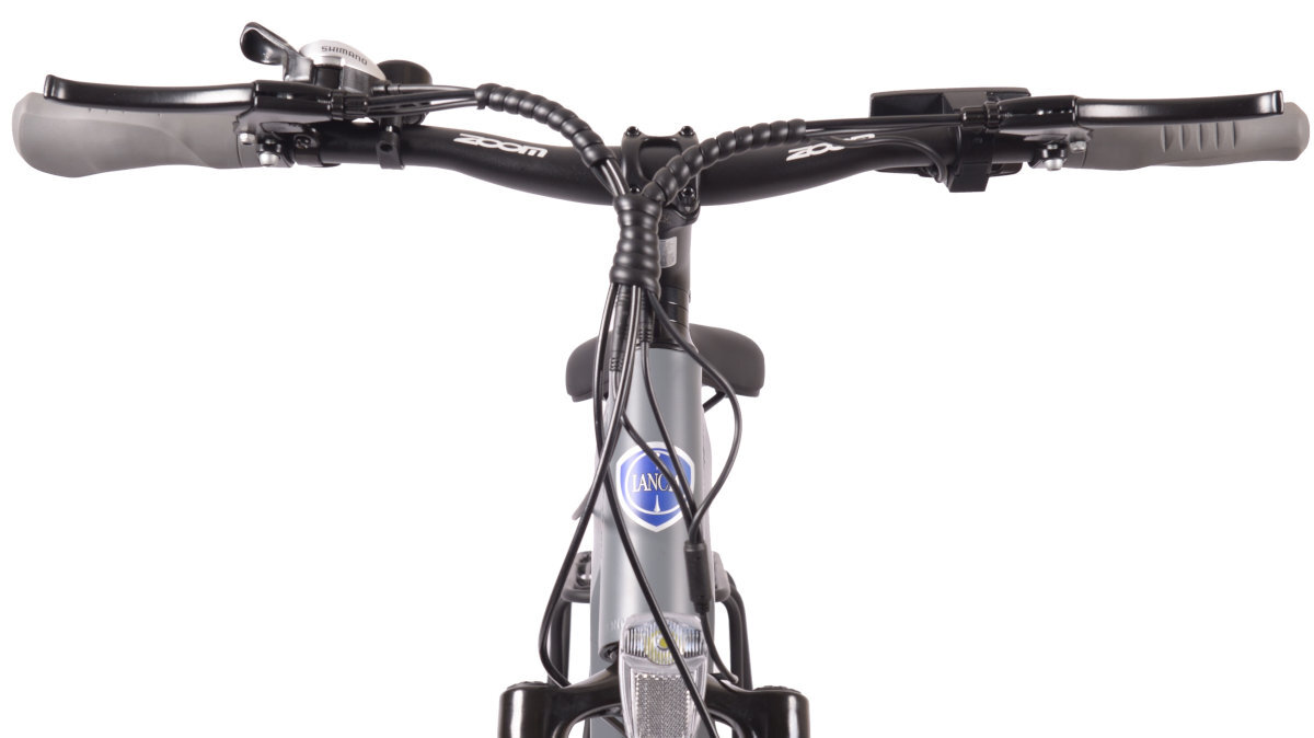 ROWER ELEKTRYCZNY MTB LANCIA YPSYLON GENIO 27.5 SZARY M43 17 wspornik kierownica żywotność