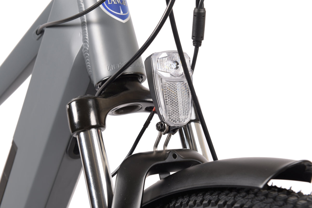 ROWER ELEKTRYCZNY MTB LANCIA YPSYLON GENIO 27.5 SZARY M43 17 oświetlenie droga komunikowanie