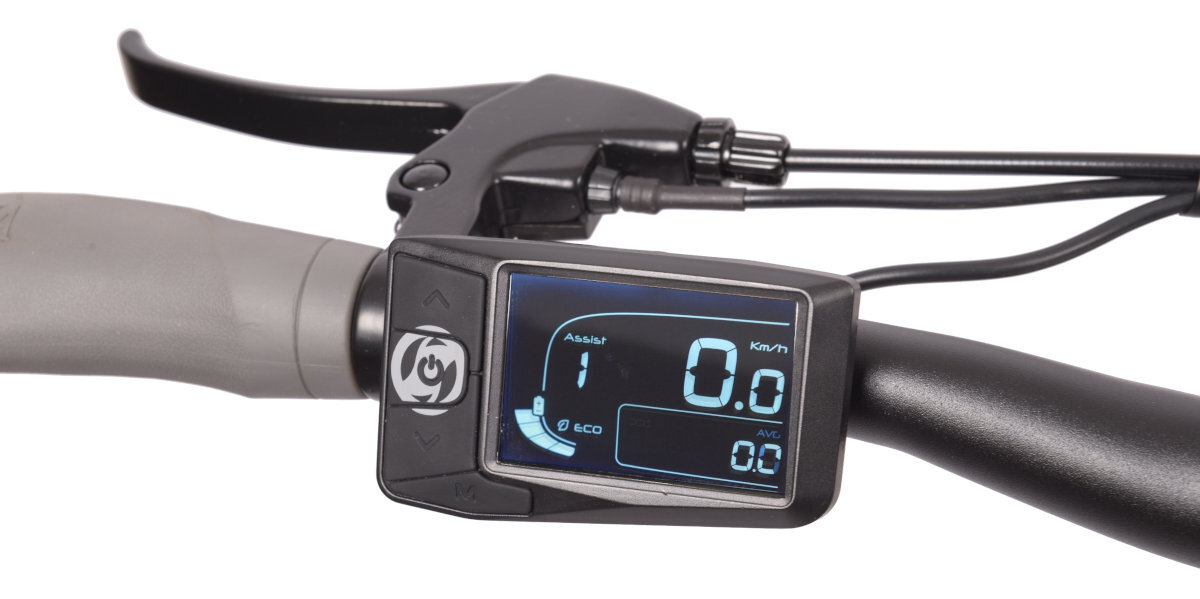 ROWER ELEKTRYCZNY MTB LANCIA YPSYLON GENIO 27.5 SZARY M43 17 wyświetlacz informacje czytelny