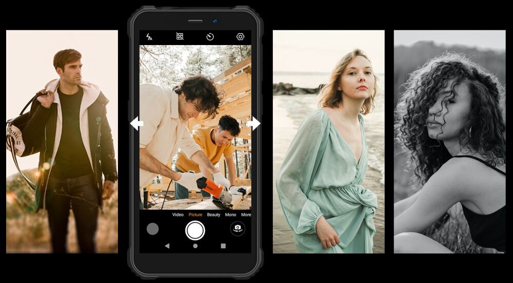 Smartfon OUKITEL WP20   ekran bateria aparat procesor ram pamięć pojemność rozdzielczość zdjęcia filmy opis dane cechy blokady system łączność wifi bluetooth obudowa szkło odporność porty muzyka transfer sieć przekątna matryca waga czujniki oled amoled ips