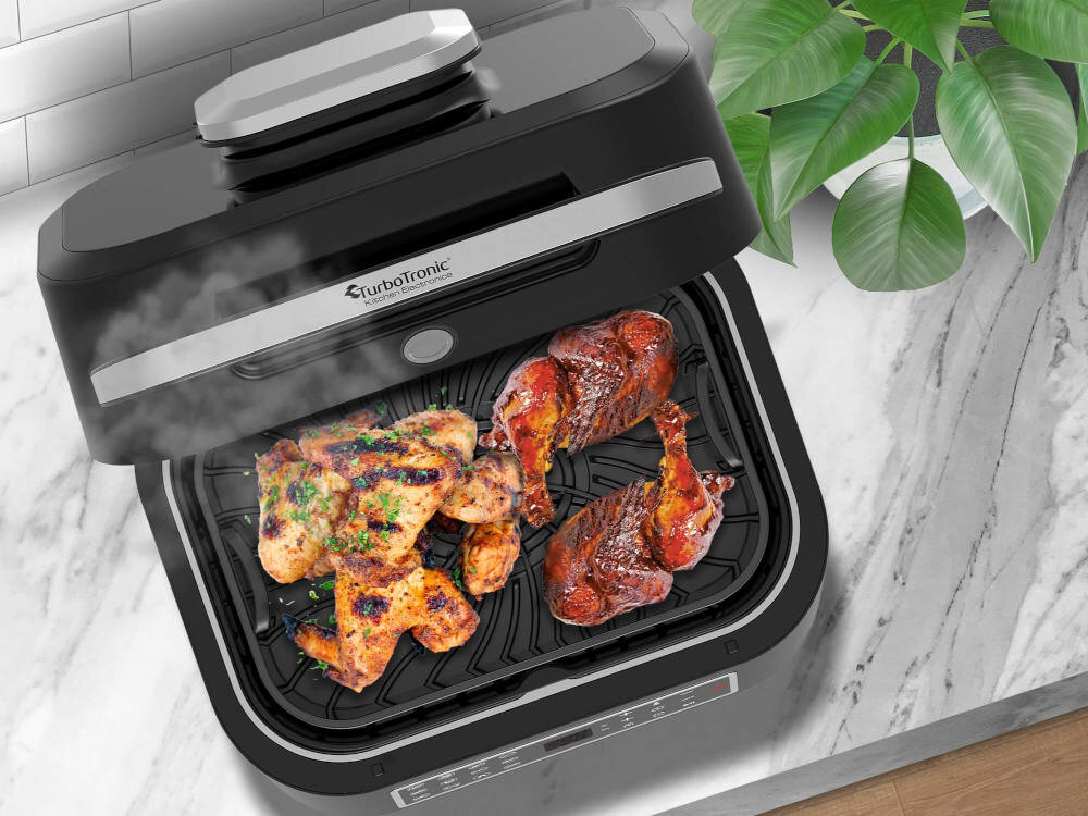 Frytkownica beztluszczowa TURBOTRONIC TT-AG700 Srebrny Air Fryer duza moc 1800W