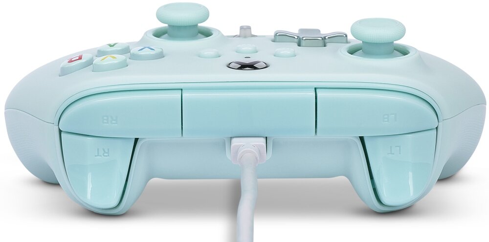 Kontroler POWERA Enhanced jakość wykonanie sterowanie drążki analogowe udostępnianie osiągnięcia zrzuty ekranów możliwości konfiguracja mapowanie drgania silniczki wibracyjne gniazdo pokrętło regulacji głośności kabel USB opakowanie zestaw