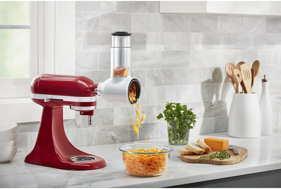 Robot kuchenny planetarny KITCHENAID Artisan 5KSM125EER 300 W + Szatkownica 5KSMVSA
