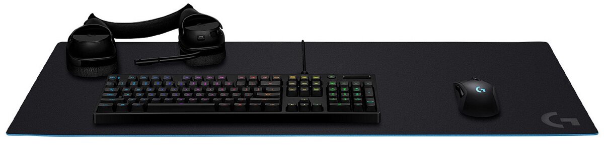 Podkładka LOGITECH G840 materiał tekstura obszar biurko zwijanie jakość komfort dopasowanie stabilność gry gaming wodoodporna miękka antypoślizgowa guma