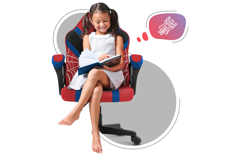 Fotel HUZARO Ranger 1.0 Spider Mesh Wielokolorowy dopasowanie gaming dziecko wzrost 