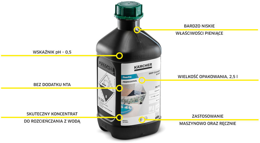 Płyn do czyszczenia podłóg KARCHER RM 751 6.295-586.0 2500 ml