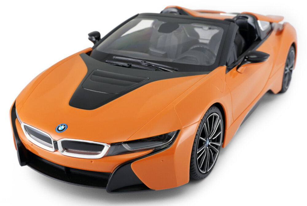 Samochód zdalnie sterowany RASTAR BMW I8 Roadster GRA1005 realistyczne detale zewnetrzne stylowe oswietlenie aerodynamiczny ksztlt karoserii detale BMW I8 jazda do przodu do tylu w lewo w prawo