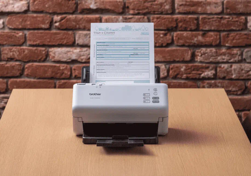 Skaner BROTHER ADS-4300N pomoc wytrzymałość efektywność digitalizacja prędkość produktywność