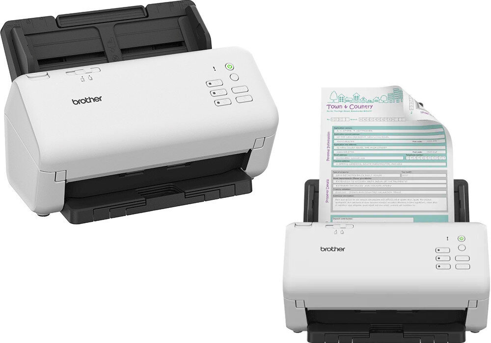 Skaner BROTHER ADS-4300N pomoc wytrzymałość efektywność digitalizacja prędkość produktywność