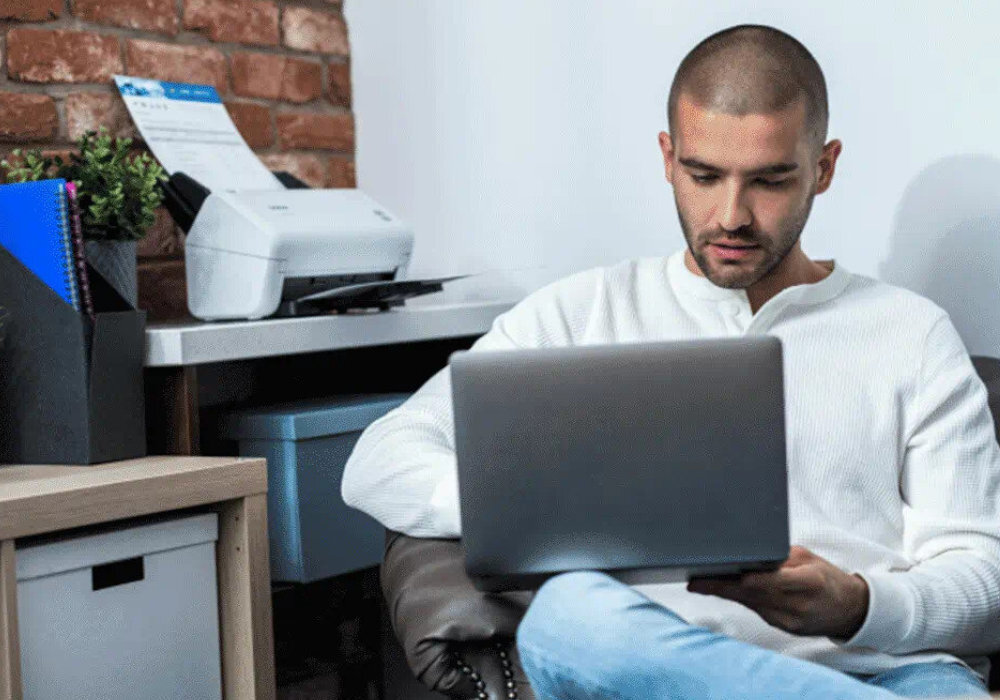 Skaner BROTHER ADS-4100 pomoc wytrzymałość efektywność digitalizacja prędkość produktywność