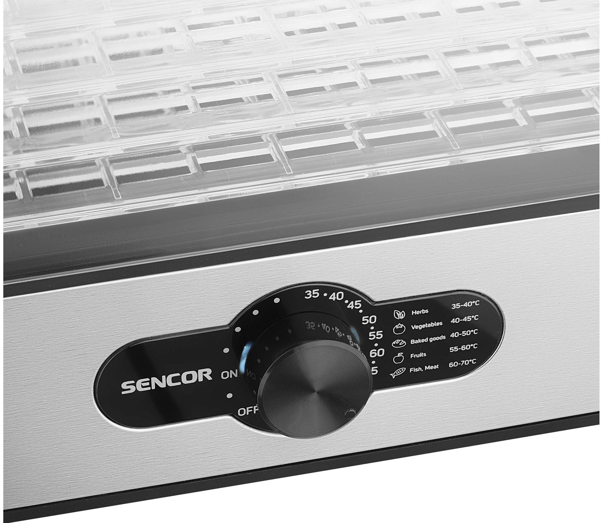 Suszarka do grzybów SENCOR SFD 950SS stopnie temperatura