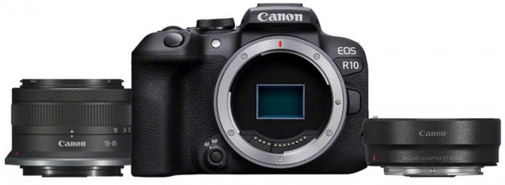 Aparat CANON EOS R10 zdjęcia obiektyw ekran wizjer ogniskowa przysłona migawka obudowa bateria zasilanie filmy nagrywanie rozdzielczość matryca rozmiar przekątna tryby iso montaż lampa światło przyciski sterowanie menu kontrast jasność balans bieli filtry cmos karta pliki format zapis seria