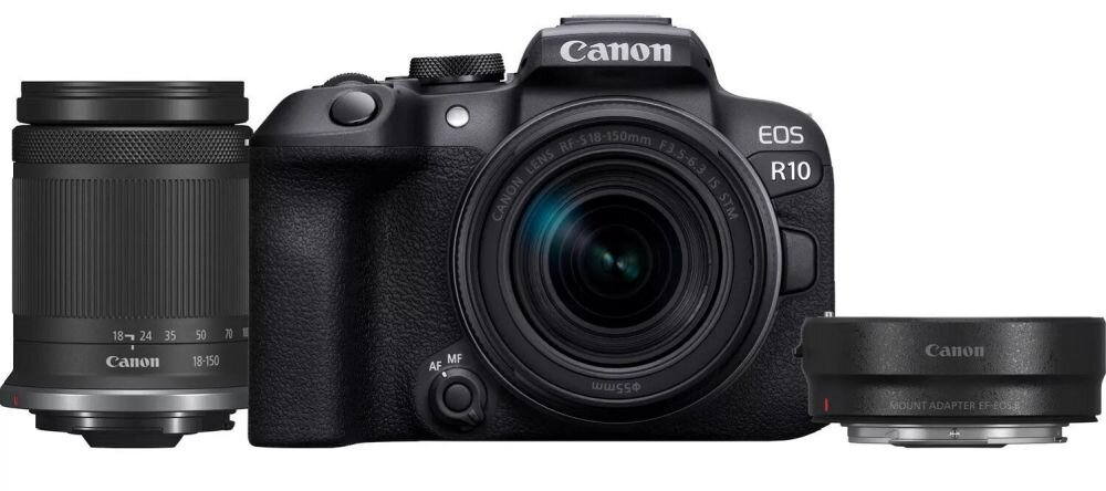 Aparat CANON EOS R10 zdjęcia obiektyw ekran wizjer ogniskowa przysłona migawka obudowa bateria zasilanie filmy nagrywanie rozdzielczość matryca rozmiar przekątna tryby iso montaż lampa światło przyciski sterowanie menu kontrast jasność balans bieli filtry cmos karta pliki format zapis seria