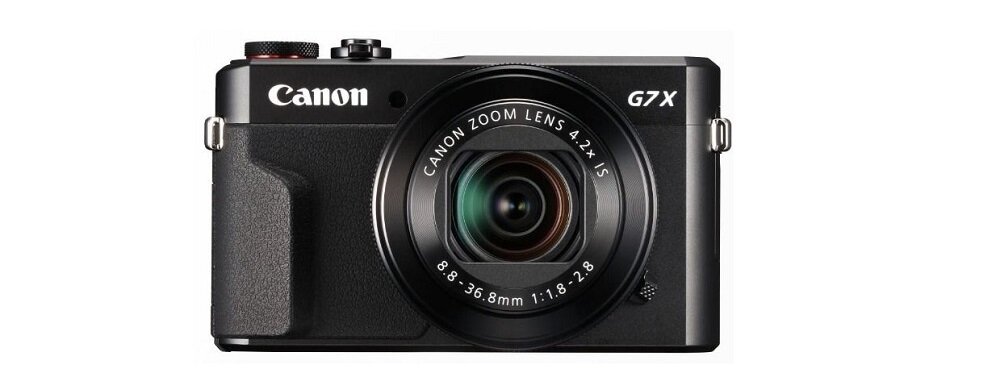 Aparat CANON PowerShot G7 X Mark II widok przód czarny