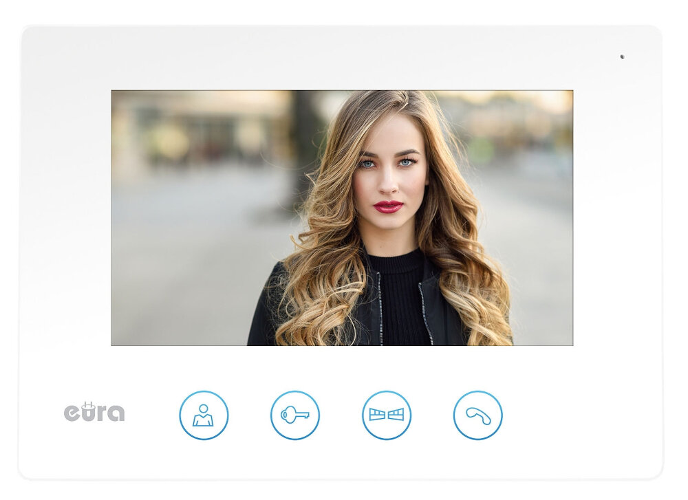 Zestaw wideodomofonowy EURA Gamma VDP-42A3W Wi-Fi 7-calowy monitor obraz w technologii TFT-LCD pokretla 16 melodii gongu