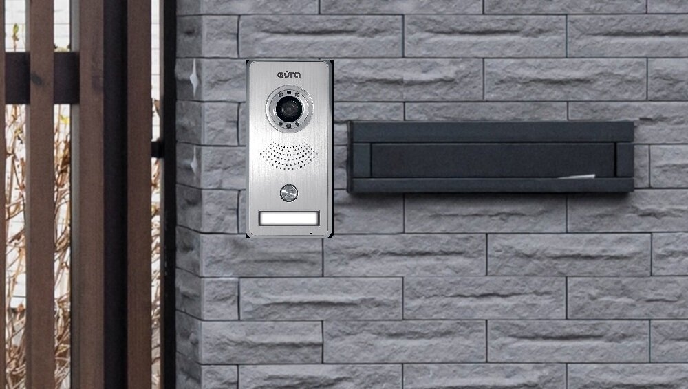 Zestaw wideodomofonowy EURA Gamma VDP-42A3W Wi-Fi kaseta zewnetrzna VDA-34A3 obraz w rozdzielczosci 700 TVL obiektyw pole widzenia 46 stopni kamera z czujnikiem zmierzchu 5 bialych diod LED